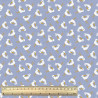 Printed Cotton PIOUI Azure / Turmeric